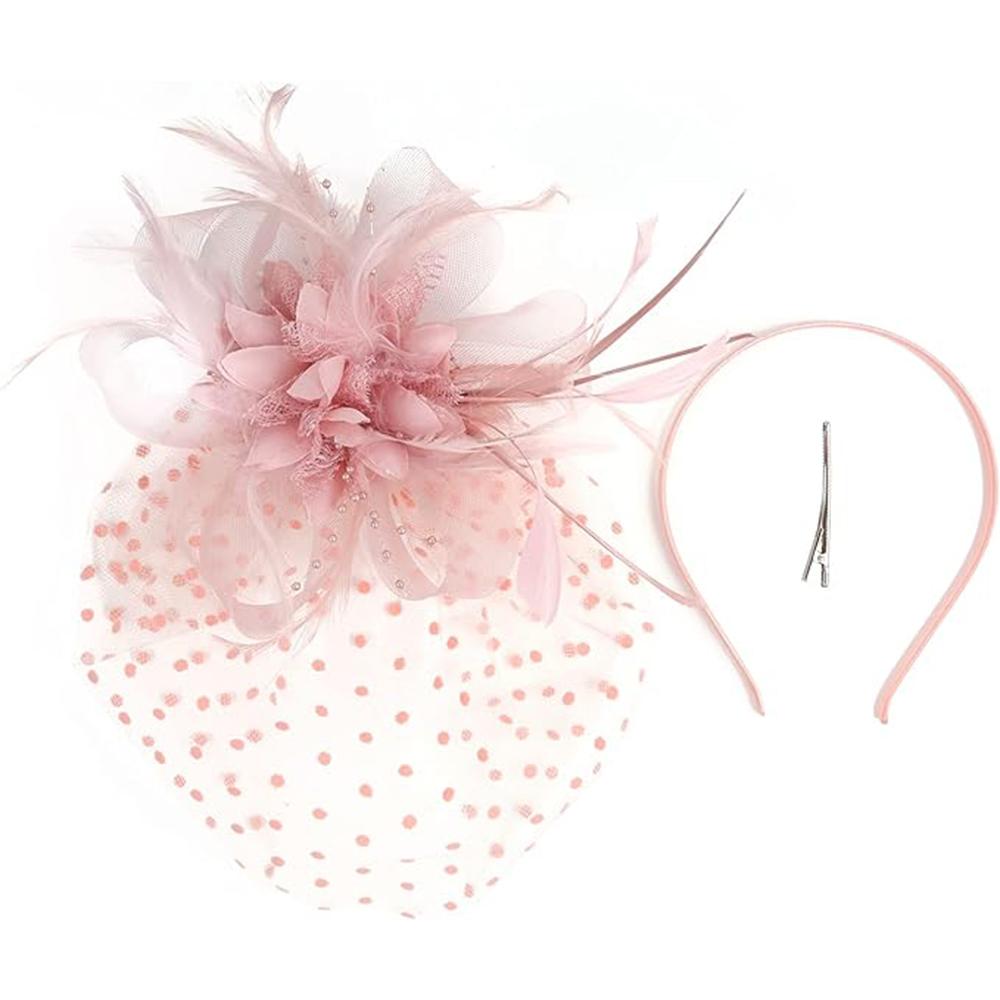 

Шляпа Comott Fascinators, повязка на голову с перьями, женские чародеи, головной убор для чаепития с зажимом, шляпа дерби для девочек и женщин
