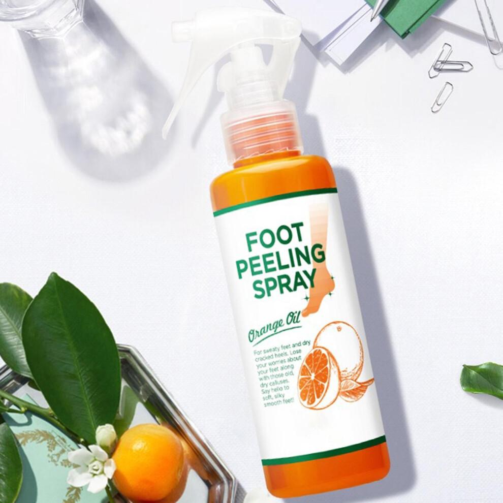 110ml Foot Peeling Spray Repair Rough Heels Cracked Healing Effective Orange Essence Pedicure Foot Dead Skin Remover For Heel City