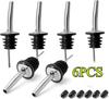 1/2/4/6Pcs Reusable Stainless Steel Wine Bottle Stopper Olive Oil Pourer Spout Dispenser Set Airtight Kitchen Bar Tools
