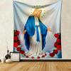 Mother of Christian Faith Jesus Tapestry for Bedroom Wall Apartment Wall Hanging Blessed Virgin Mary Living Room Decoration Gift