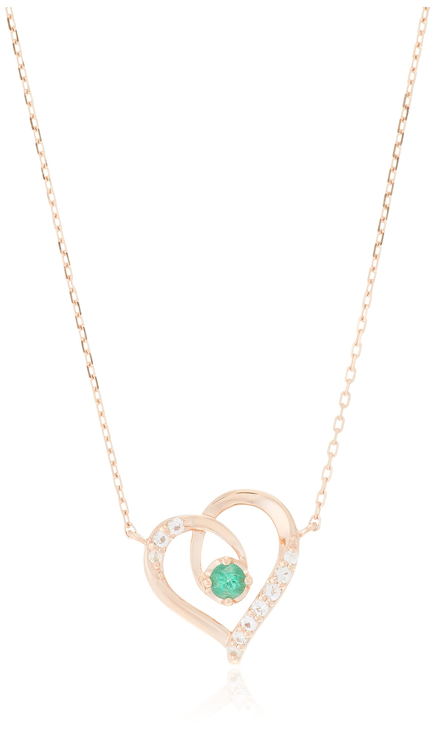 

May Birthstone Emerald Silver Necklace 112114121920 4.