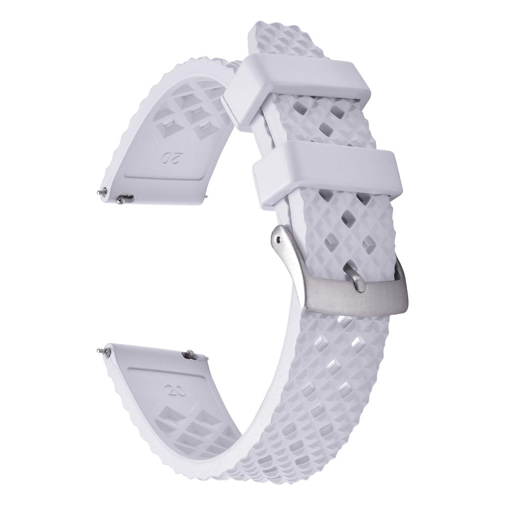 20mm/22mm Honeycomb Pattern FKM Rubber Watch Band Quick Release Spring Bars For Seiko SRP775Sweatproof Durable Replacement Strap