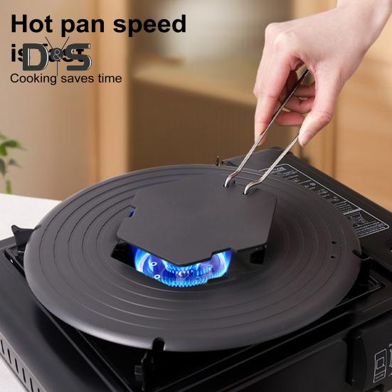 Gas Stove Heat Diffuser with Removable Handles Anti-Scald Handle Even Heat Distribution Multi-Purpose Flame Guard for Stewing Frying Camping Reducer