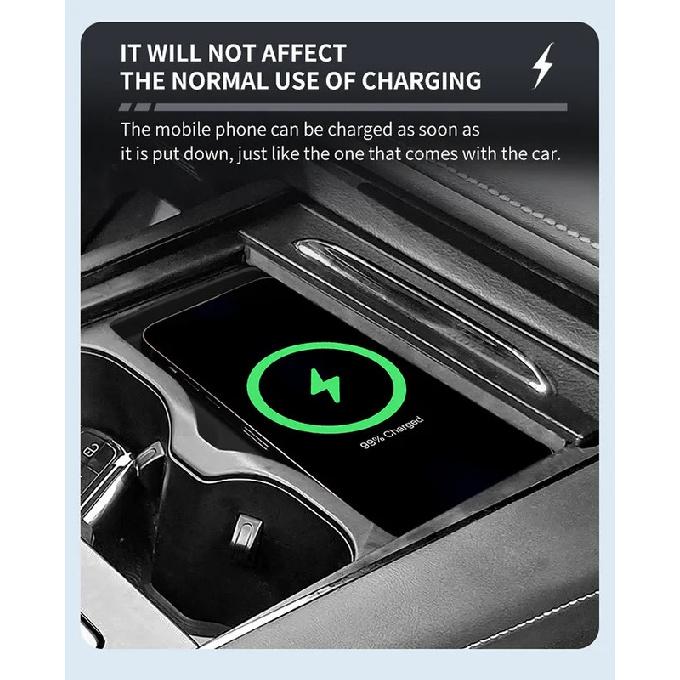 For Chery OMODA C5 EV 2024-2025 Center Wireless Charging Pad Non-slip Central Control Lower Storage Box Armrest Organizing Box
