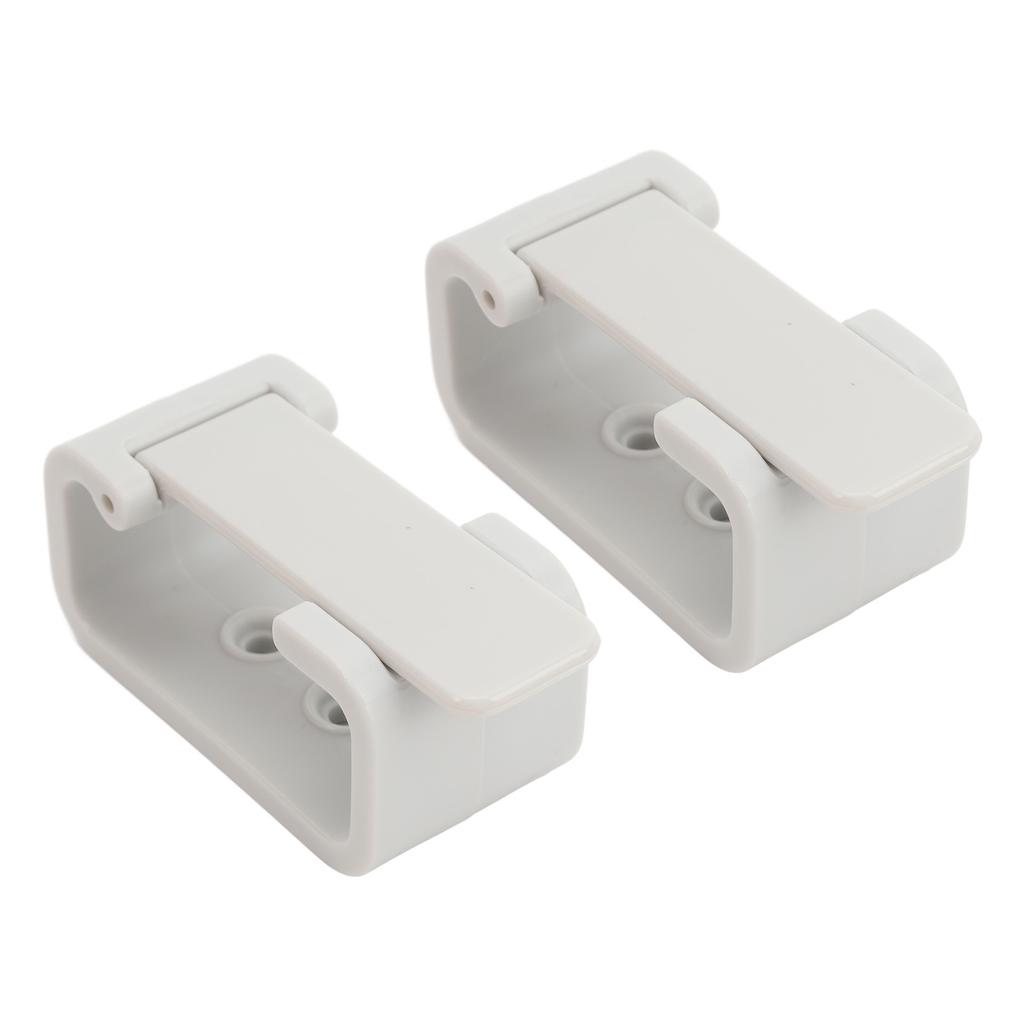 2PCS RV Curtains Clips High Hardness White Side Curtain Hold Down Holdback Retainer for Campers Buses