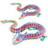 2Pcs 3D Printed Full Articulated Dragon Model Colored Desktop Dragon Ornament Conjoined Dragon Ornaments Gift for Friend