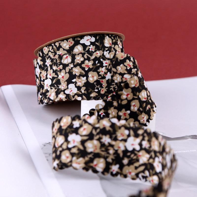 Trend Ancient Chinese Style Printed Edge Ribbon butterfly Clip Hairpin Raw Material DIY Hair Accessories Gift Wrap Band
