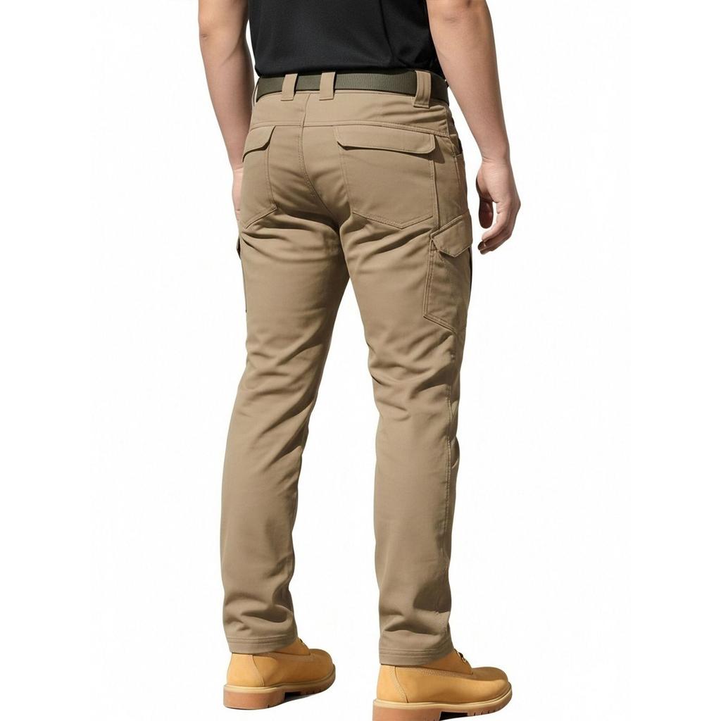 Herren-Cargohose mit mehreren Taschen in Vintage-Farbe für die Arbeit im Freien und zum Wandern