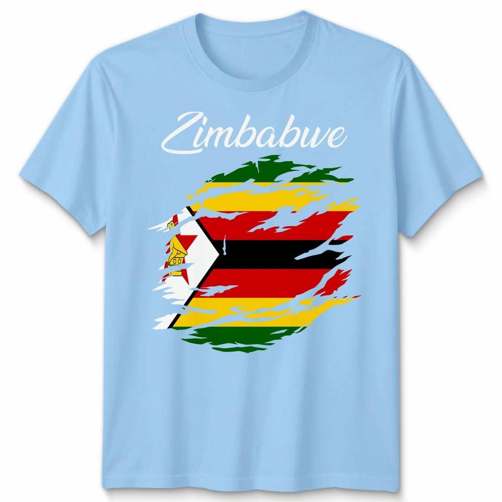 Zimbabwe Flag Unisex T Shirt Country Nationality Support Sports Pride Tee