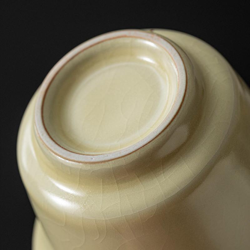 Chinese Ru Kiln Ceramic Gaiwan Handmade Teacup Tea Water Separation Tea Bowl Household Travel Teaware Tea Ceremony Gifts