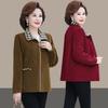 Western Style Women Winter Casual Short Coat Plus Size Velvet Padded Jacket Loose Fit for Middle Aged and Elderly Mother