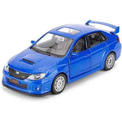 Carro modelo de liga fundida em escala 1/36 com função de recuo, carro de brinquedo Subaru WRX STI2010, brinquedos modelo para colecionar e decorar, presente para meninos e meninas