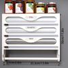 ZISIZ Wall-Mounted Kitchen Organizer & Wrap Dispenser