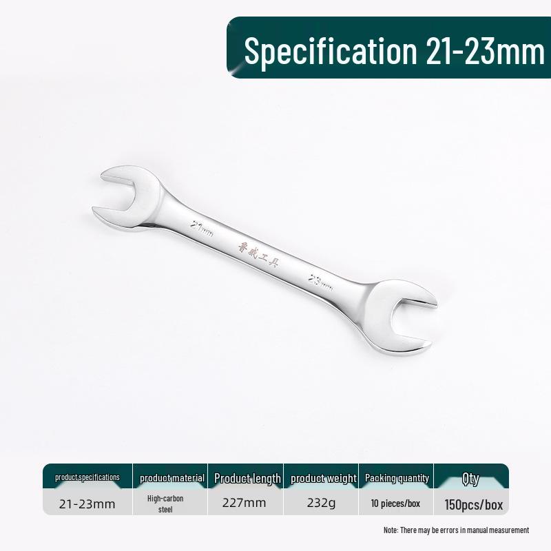 Ruwei Tools Double-Ended Mirror Finish Open-End Wrench, 8-10mm, Multi-Size