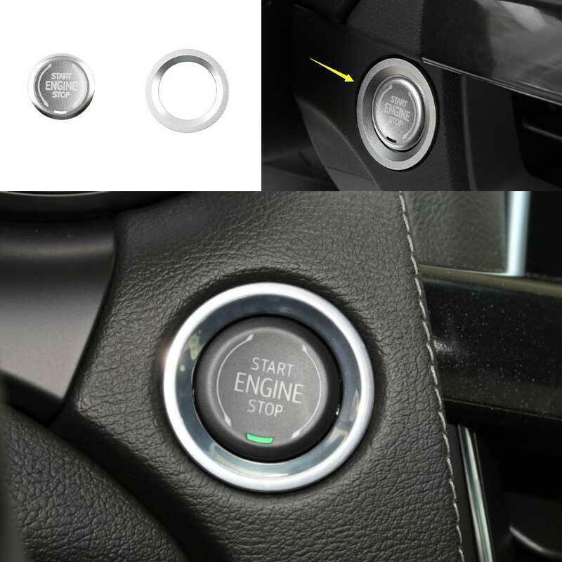 Aluminum Silver One-Click Startup Frame Cover Trim 2PCS For Cadillac CT5 -24