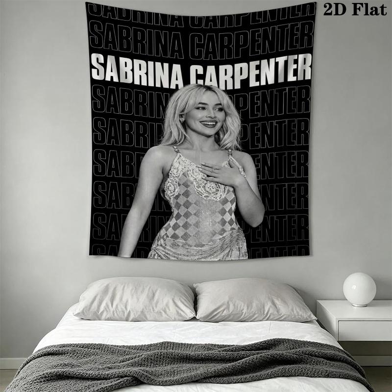 Sabrina Carpenter Wall Tapestry Aesthetic Wall Hanging Printed Fabric Blanket Decorative Tapestries for Bedroom Living Room Home Decor