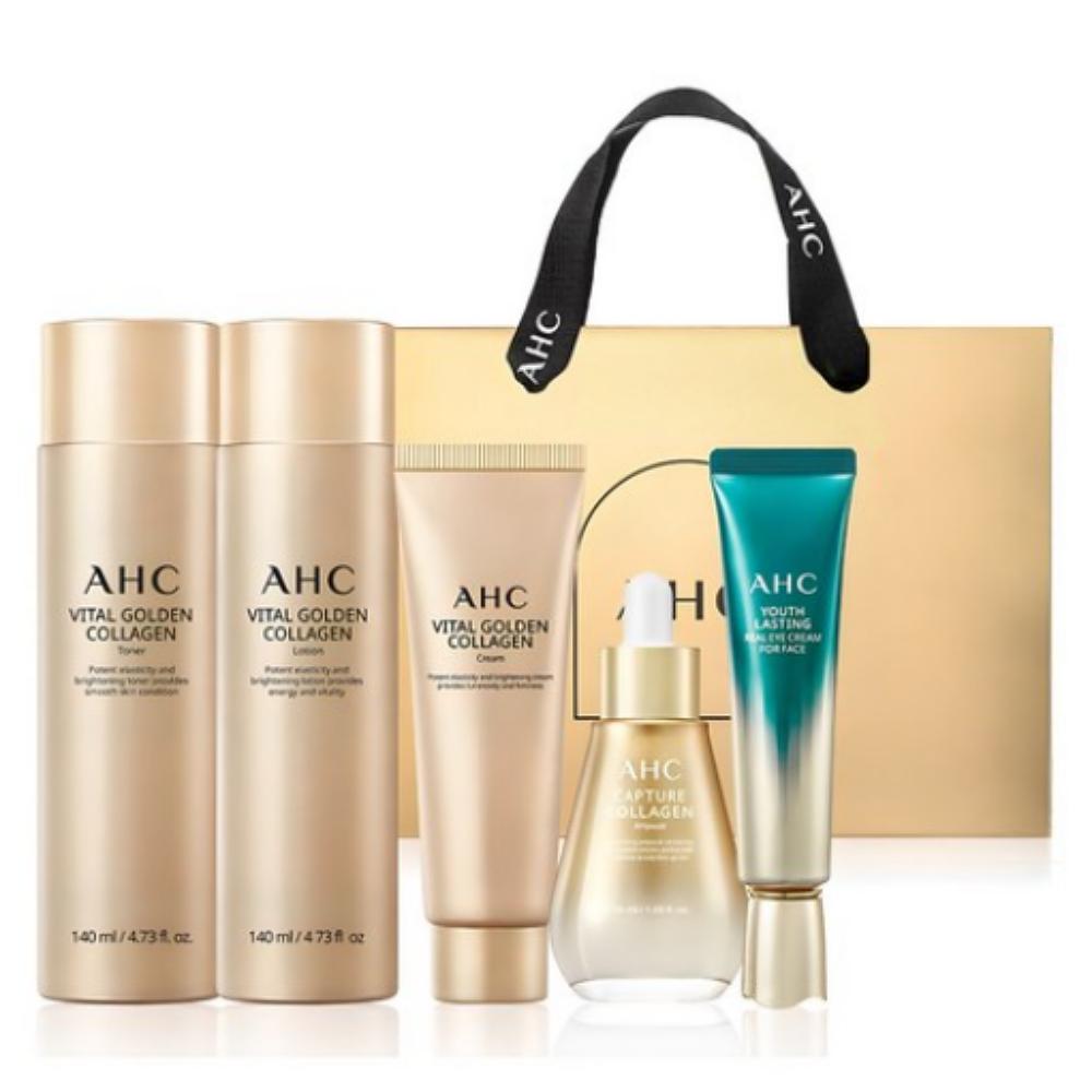 [Gift Set] AHC Vital Golden Collagen Youth Total Skincare 5-piece set