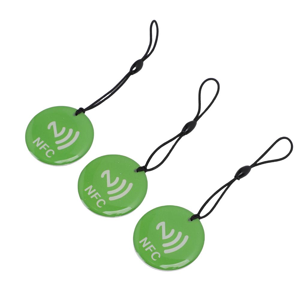 10 STÜCKE NFC Schlüsselanhänger Grün Farbe NTAG213 Chip 35CM Tragbar Programmierbar NFC Schlüsselanhänger Tag