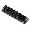 M.2 M KEY NVMe To 6 Ports SATA Convert Card 5 Ports SATA 3.0 Extend Adapter PCIE 3.0 X2 Hard Disk Capacity High Speed Expansion