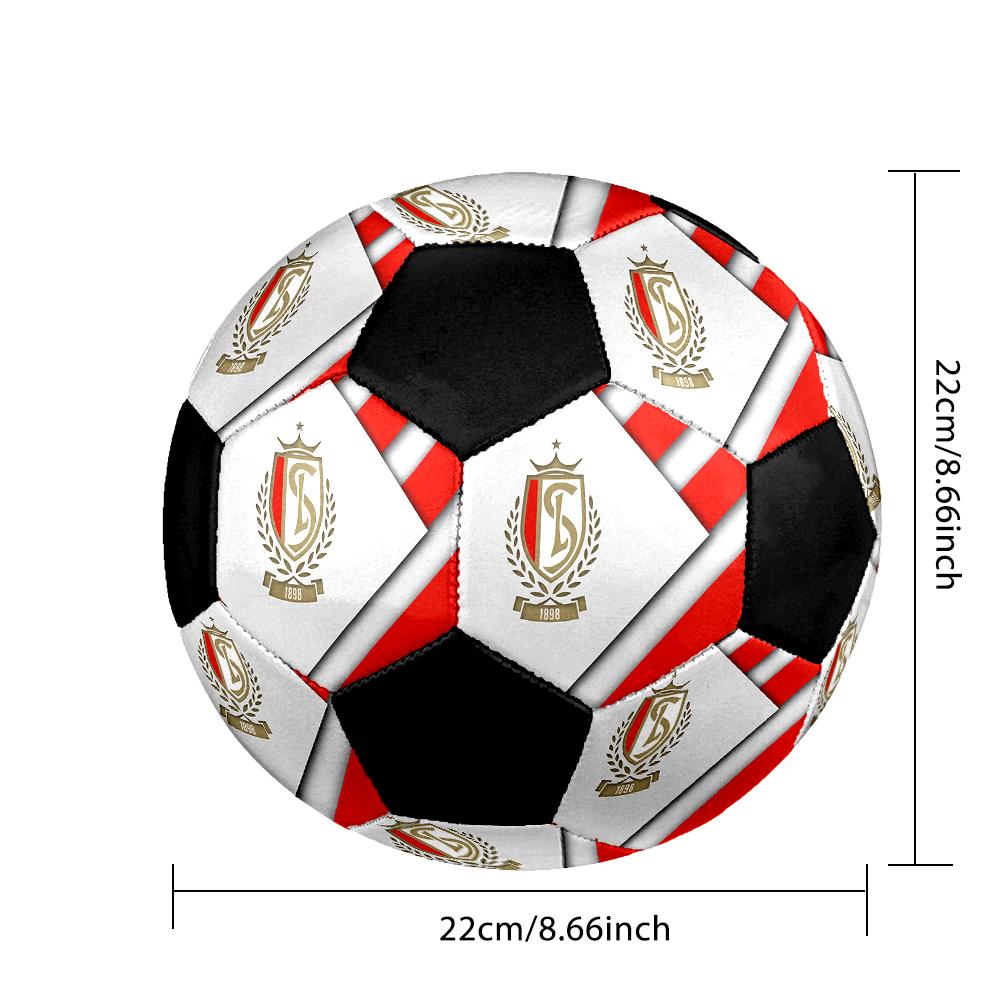 SIZE 5 Standard Liège Soccer Ball Colorful All Ages Machine Stitched PVC Competition Ready Durable High-Bounce