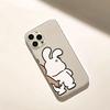 Funny Bunny Bear Couple Phone Case for IPhone 13 14 15 12 11 Pro Max Mini X XR XS MAX 7 8Plus SE2 Cute Animal Clear Paired Cover