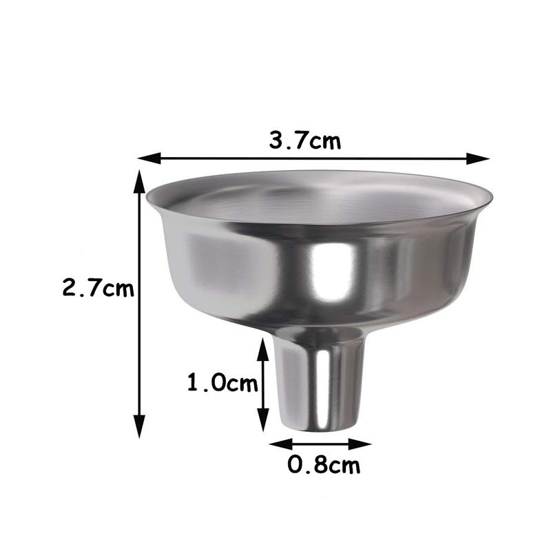 LMETJMA Stainless Steel Mini Funnels For All Kinds Of Hip Flasks Multipurpose Funnel For Bottles Oil Funnel KC0137