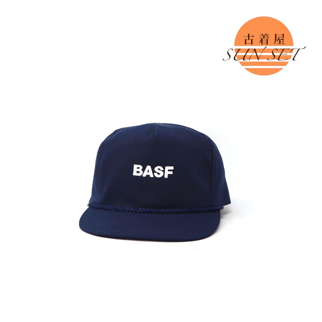 

[USED] 90s Taiwanese-made BASF Vintage Trucker Cap, Embroidered, Two-Tone Navy