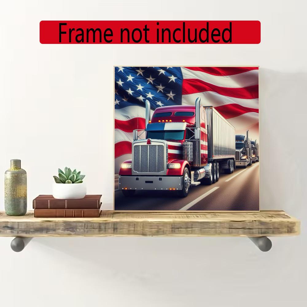 Kenworth 5D Round Diamond Painting Kit Diamond Embroidery Painting Rhinestones Mosaic Frameless Handwork Decoration Arts
