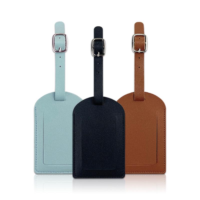 PU Leather Luggage Tag & Anti-lost Boarding Pass Holder with Logo