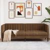 VidaXL 3-Seater Sofa, Seat with Armrests and Backrest, Upholstered Sofa with Legs, Living Room Furniture, Modern, Brown 372621