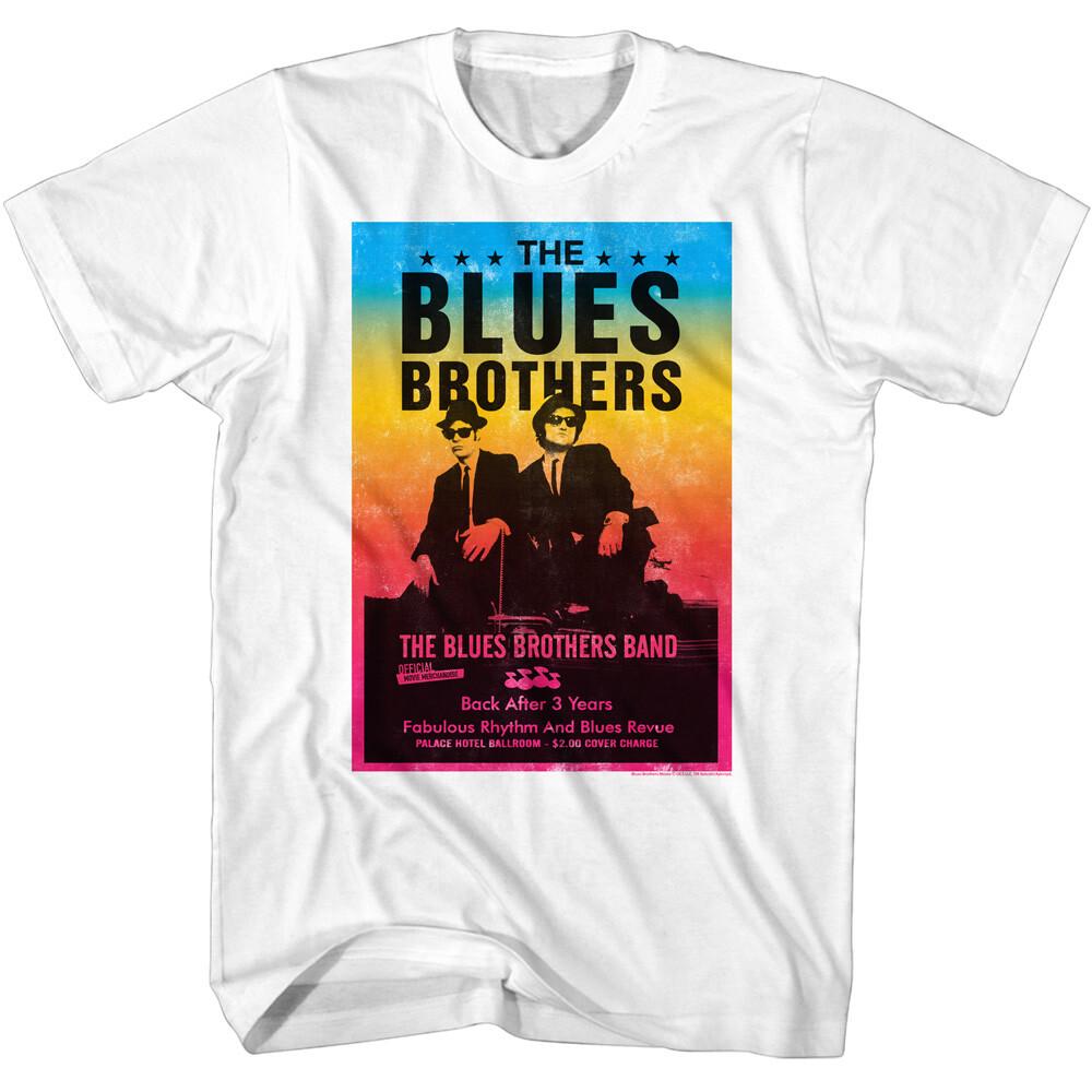 Blues Brothers Band Blues Revue Men T Shirt Music Poster Jake Elwood L