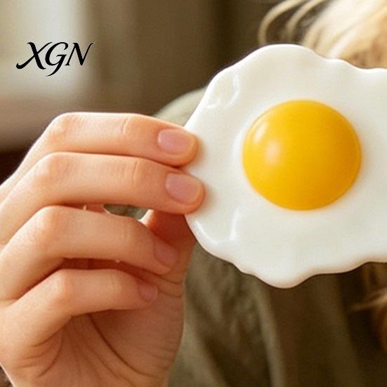 Slow Rebound Fried Egg Toy Stress Relief Rising Sesame Squeeze Sensory Simulated Food Fidget Decompression Tools Adult Ball