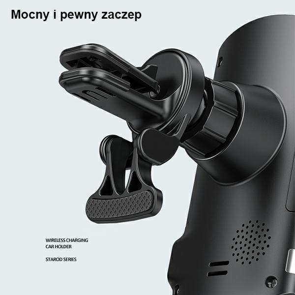 Usams Uchwyt Indukcyjny Us-Cd133 10Wautomatic Do Kratki Went. Czarny/Black Starod Cd133Zj01