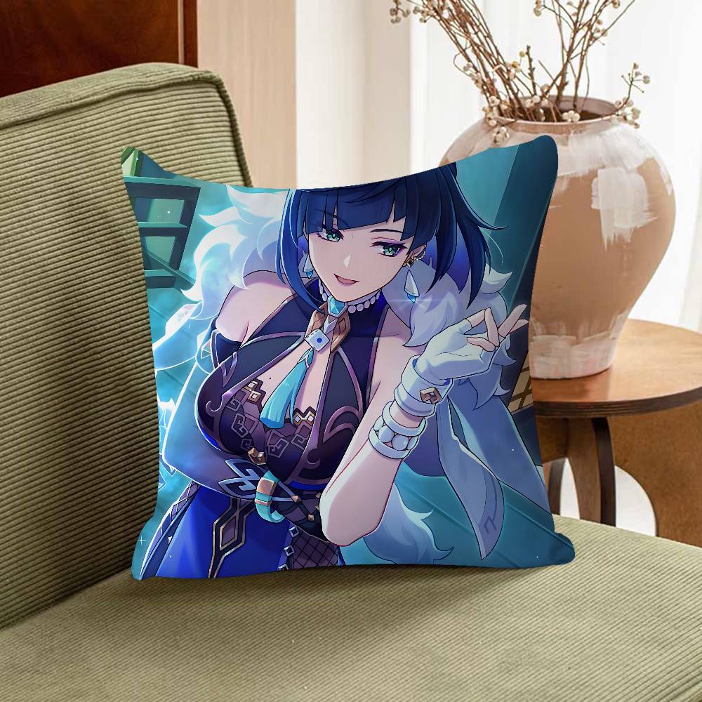 Yelan Anime Pillow Cover Design Cushion Cover Decor Holiday Decorati