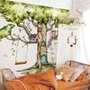 Hand-Painted Tree House Wall Sticker Self-Adhesive Decals Home Decoration