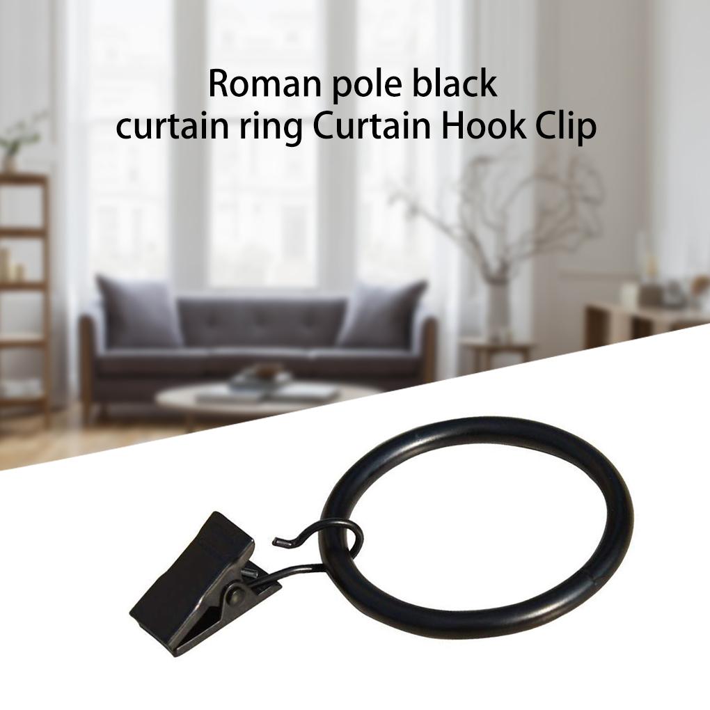 10 Pieces Window Curtains Hanging Hook with Clips Clamps Drape Replacement Accessory for Household Living Room Office