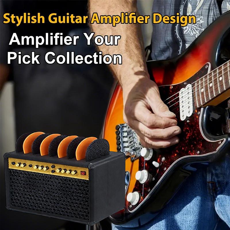 3D-printad Stor Bärbar Gitarrplektrumhållare Vattentät Dammtät Gitarrplektrumorganisatör Plektrumförvaring Och Display