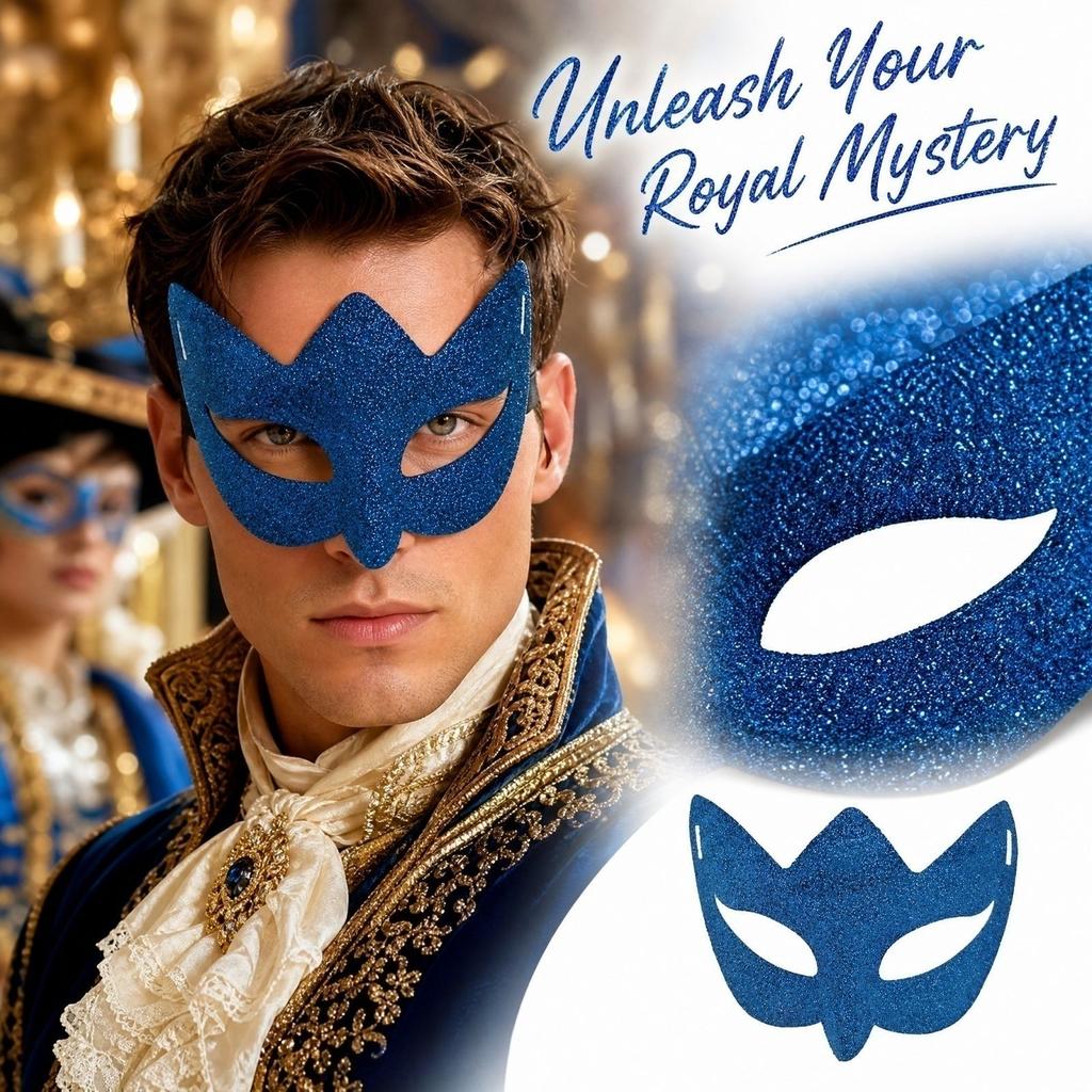 Half Face - Masquerade Costume Accessory for Halloween Ball