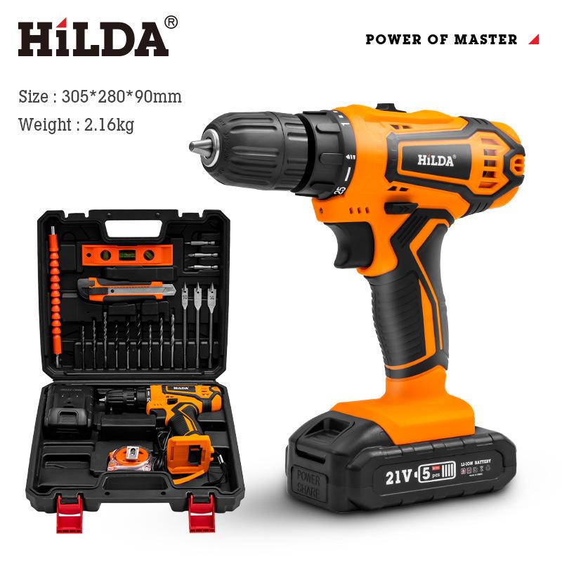 Hilda Multifunction Rechargeable Lithium Electric Drill & Screwdriver