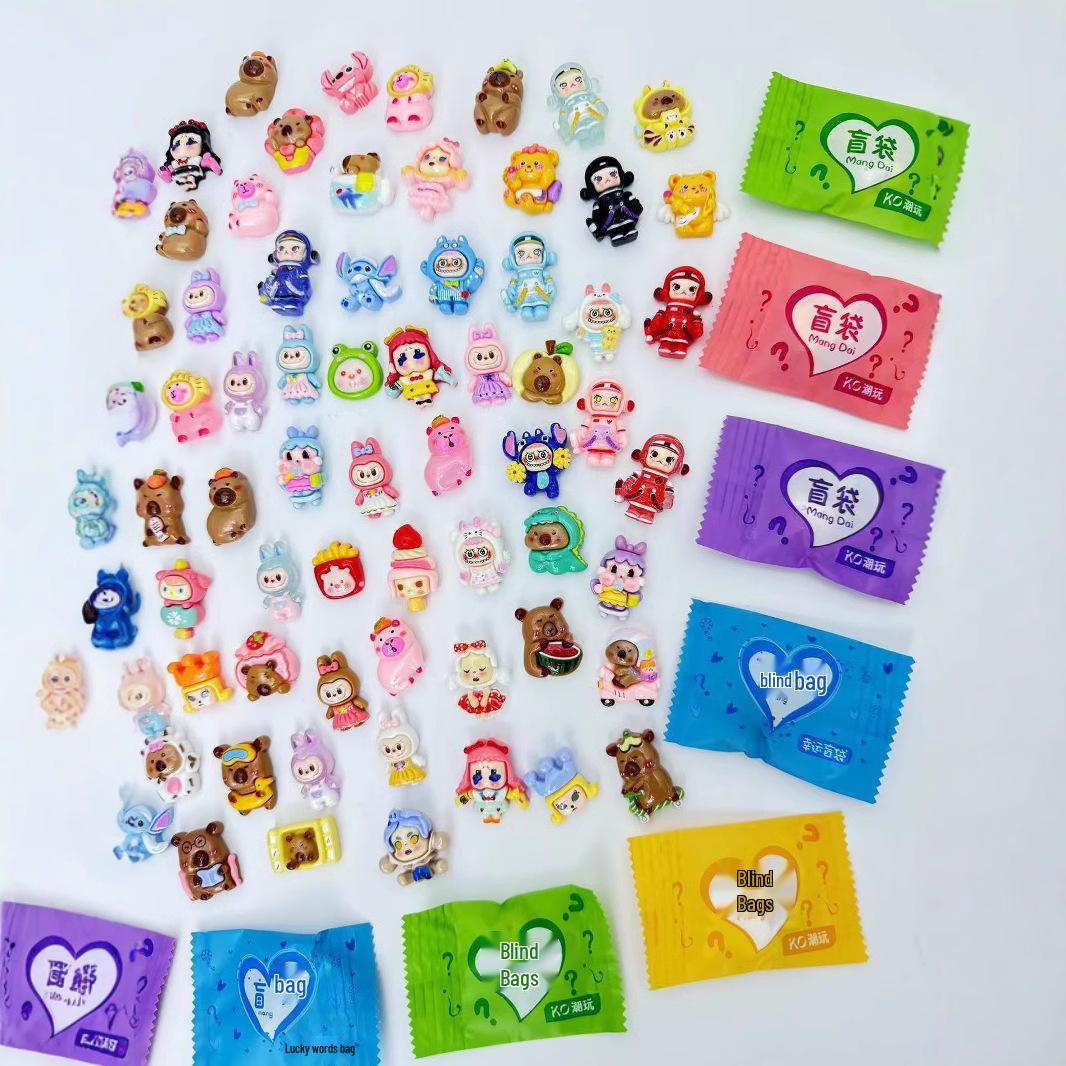 

Сделай сам смоляная мультяшная фигурка Лабубу Капибара - Сюрприз вслепую для детей