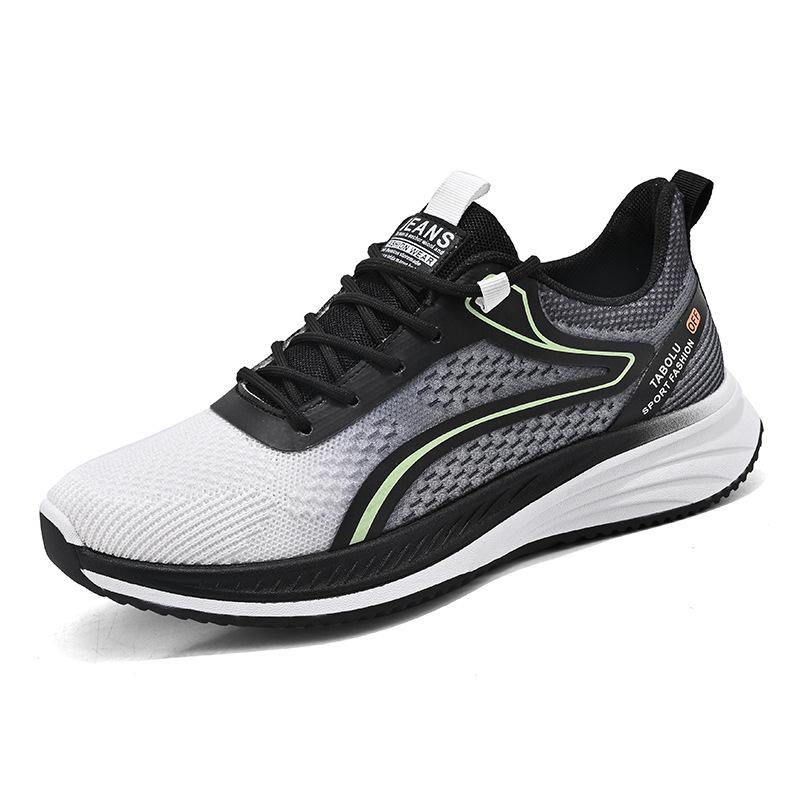 

Мужская обувь осенняя сетчатая дышащая новая трендовая повседневная спортивная обувь с низким верхом на шнуровке спереди мягкая подошва модная мужская обувь для бега 39