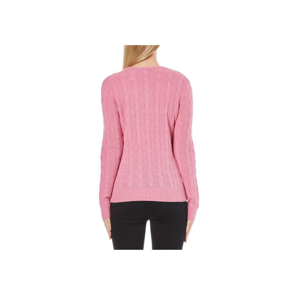 Polo Ralph Lauren Solid Color Pony Embroidered Crew Neck Long Sleeve Sweater Women sweater Pink 211581065-015