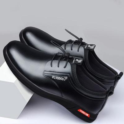 Leather Men's Shoes Non-slip and Wear-resistant Heightening Going Out Casual Leather Shoes Casual Shoes Autumn and Winter