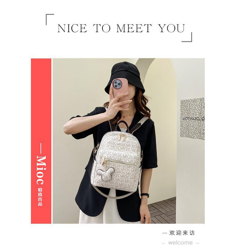 Schoolbag1011 New Fashionable Korean Versatile Student Simple Casual Large Capacity Travel Backpack Ultra-Lightweight