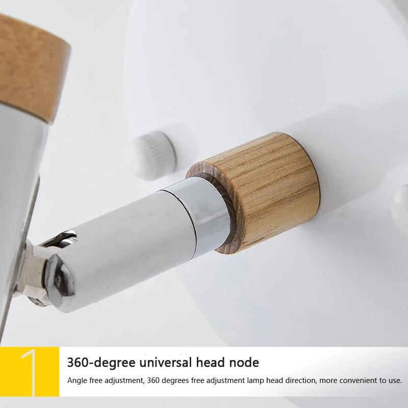 Nordic LED Wall Sconce Minimalist Iron with Switch E27 Wall Lamp For Bedroom Bedside Study Office Indoor Illumination Fixtures