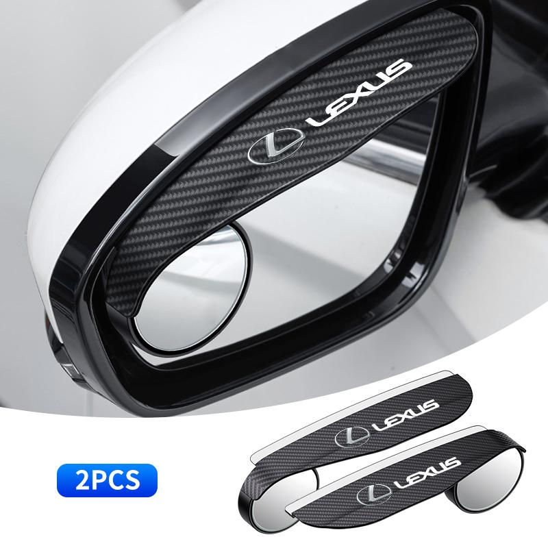 Hot New New Car Rearview Rain Eyebrow Blind Spot Mirror Small Round Mirror 360° Wide Angle HD For Lexus ES