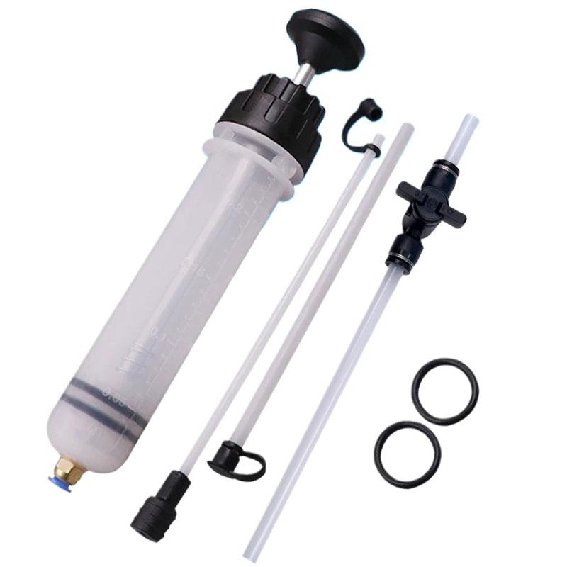 Automotive Manual Oil Extractor Pump 200CC 500CC, Syringe Vacuum Fluid Suction Filler For Brake Gear Transmission With Long Hose