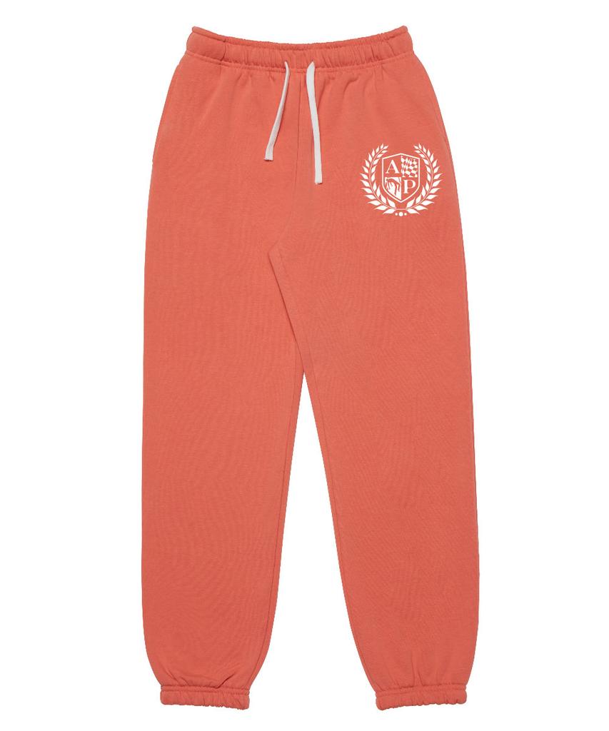 ASTRAL PROJECTION Shield Emblem Comfortable Training Sweat Jogger Pants_Coral