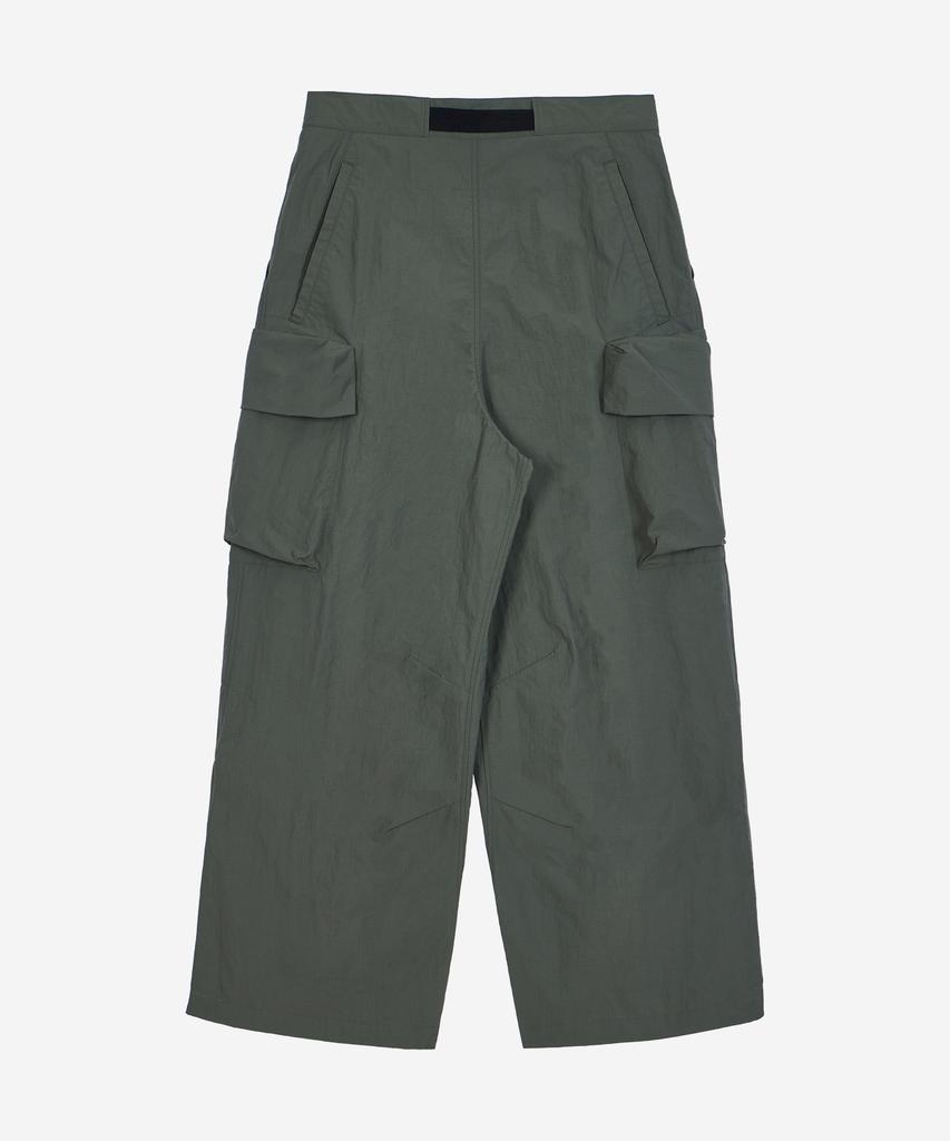 Kallapataleu Nylon Ankle Zipped Cargo Pants - Khaki