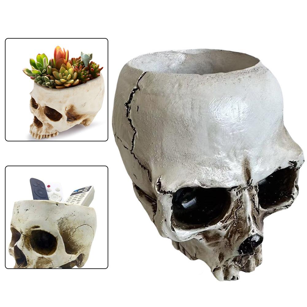 Versatile Storage Skull Candy Dish Decorative Bowl Multipurpose Design Resin Material Seasonal Centerpiece 12*10*9cm